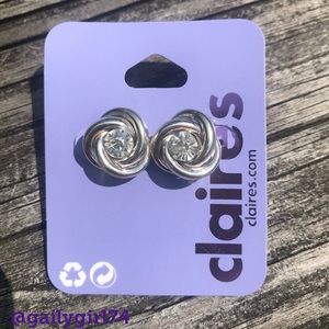 4 For $20 Claire’s Silver Knot Post Earrings